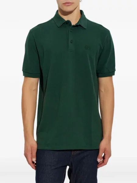 Tricou polo Etro cu broderie verde