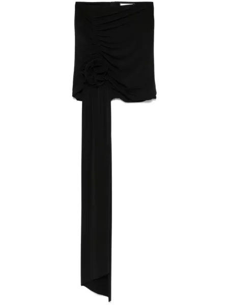 Fusta mini Nissa cu model floral negru