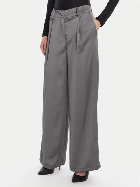 Rinascimento Pantaloni palazzo Wide Leg gri