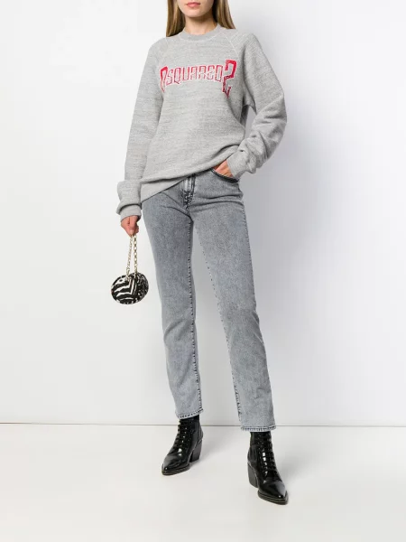 Pulover Dsquared2 cu imagine gri
