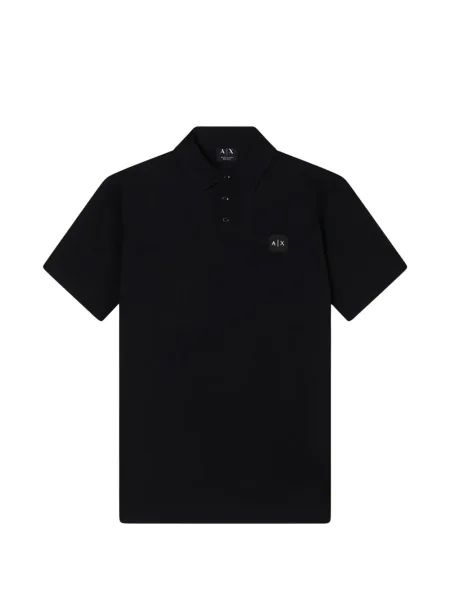 Polo Armani Exchange cu autograf negru