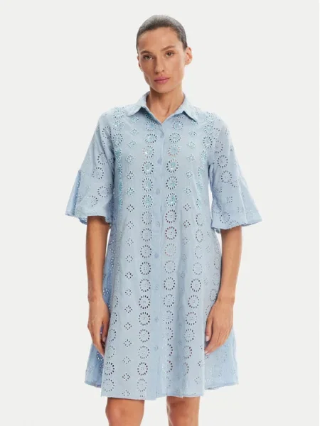 Iconique Rochie tip cămașă albastru