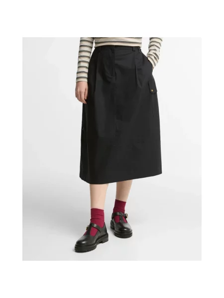 Spódnica midi Barbour czarna