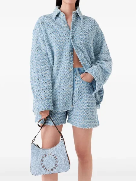 Pantaloni scurți din denim Stella Mccartney albastru
