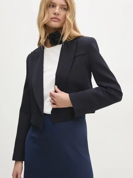Піджак Answear.LAB без застібки однотонний синій