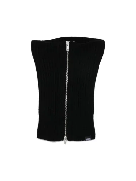Dzianinowy top Mm6 Maison Margiela czarny