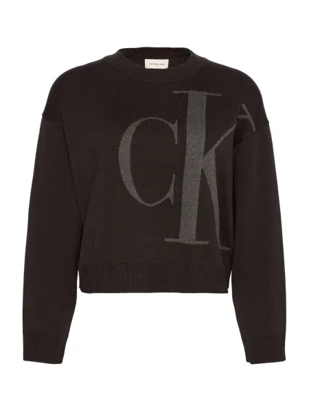 Calvin Klein Jeans Sveter tmavosivá čierna