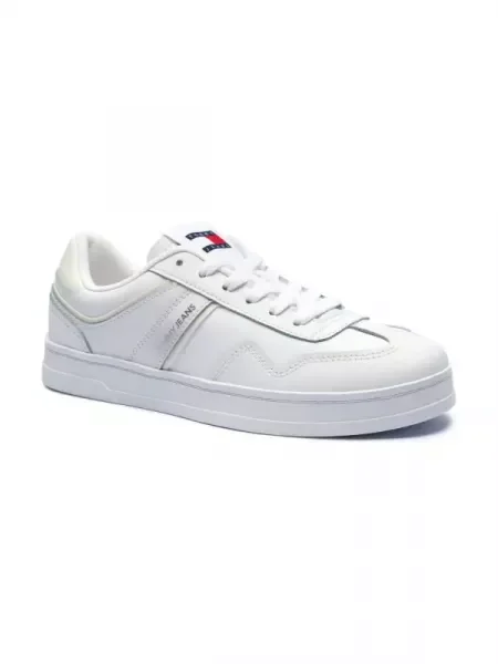 Tommy Jeans Bőr sneakers tornacipő fehér