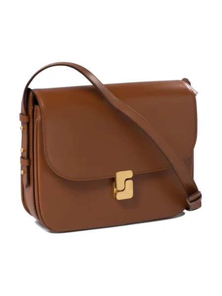 Torebka crossbody Soeur skórzana brązowa