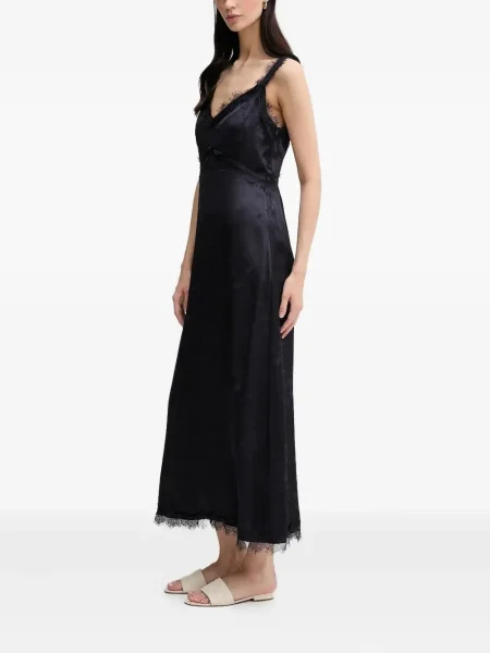 Rochie Pedro Del Hierro din satin de costum albastru