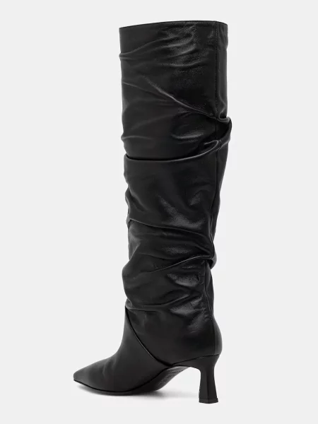 Pollini ghete de piele cu cui negru