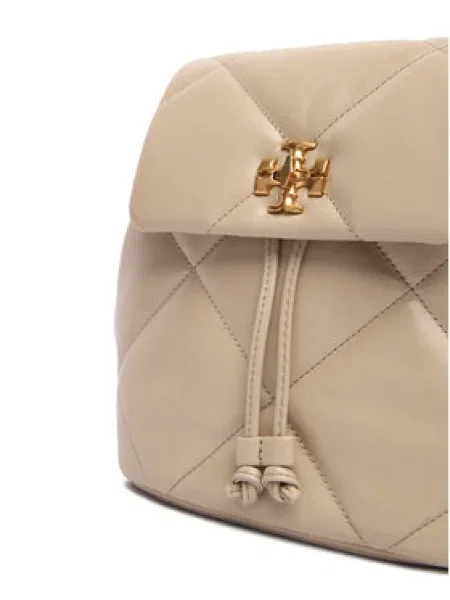Tory Burch Ruksak Kira Diamond Quilt Small Bacpack Écru