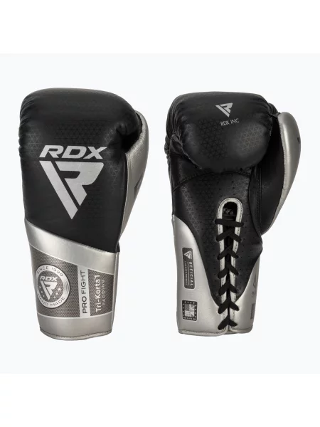 Olcsóbban. RDX K1 Mark Pro Fight Boxing kesztyű ezüst. Méret: 10 oz fekete