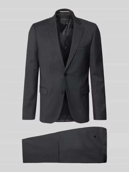 Garnitur o kroju regular fit z marynarką na 2 Bugatti czarny