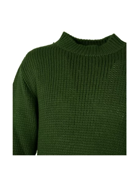 Sweter La Haine Inside Us z wysokim kołnierzem elegancki zielony