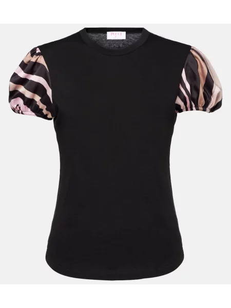 Top Pucci din satin negru