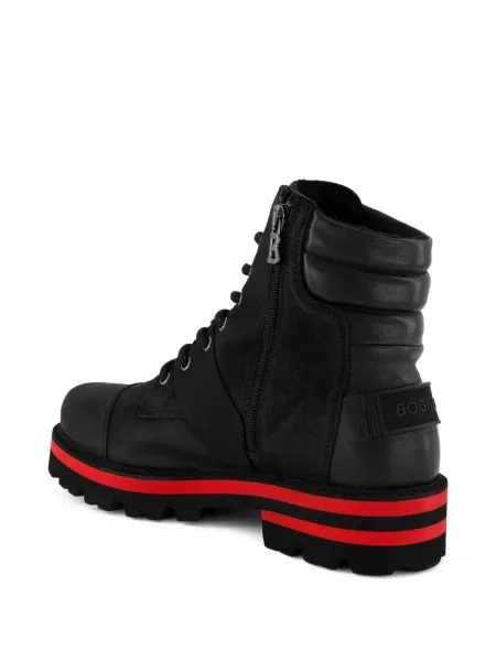 Gulerat botine Bogner cu șireturi din dantelă negru