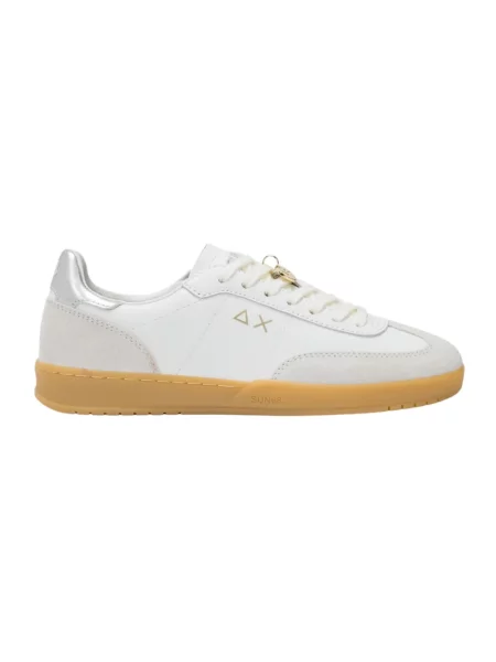 Sneakersy Sun68 skórzane białe