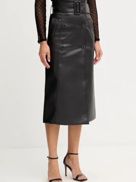Morgan Fustă din imitație de piele negru