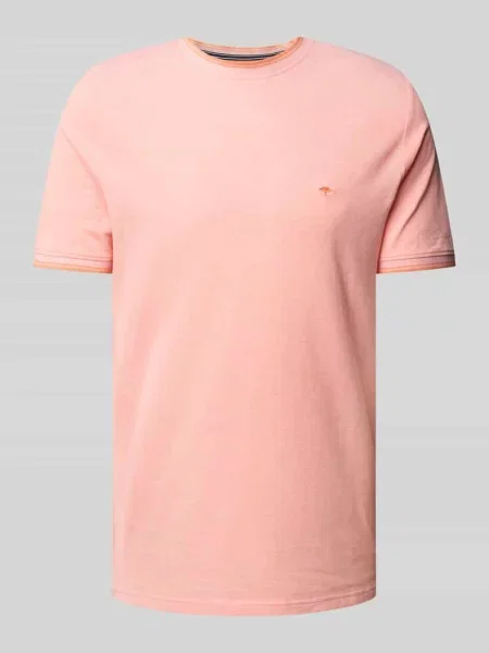 T-shirt z wyhaftowanym logo Fynch-hatton pomarańczowa