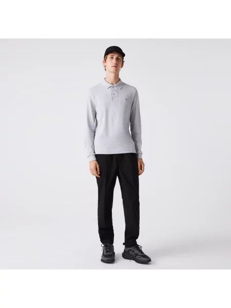 Lacoste Koszulka Polo O Regularnym Kroju I Ultraelastycznym Wykończeniu szara