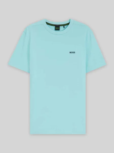 T-shirt o kroju regular fit z mieszanki bawełny Boss Green