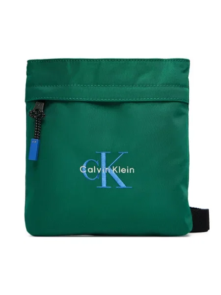 Calvin Klein Maža rankinė Bold Flatpack žalia