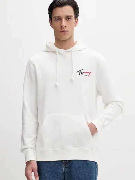Tommy Jeans hanorac cu glugă bărbați bej