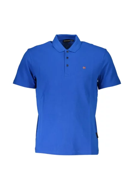 Tricou polo Napapijri cu autograf albastru