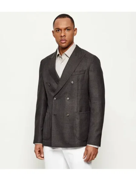 BOSS BLACK De lână sacou negru