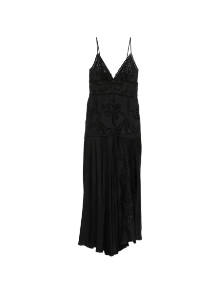 Sukienka maxi Ermanno Firenze w kwiatki czarna