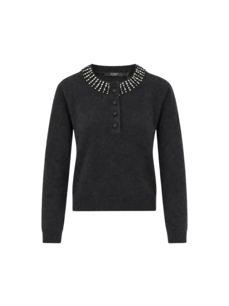 Sweter Seventy wełniany czarny
