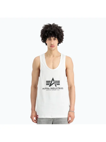 Tricou pentru bărbați Alpha Industries Basic Tank Body Building white alb
