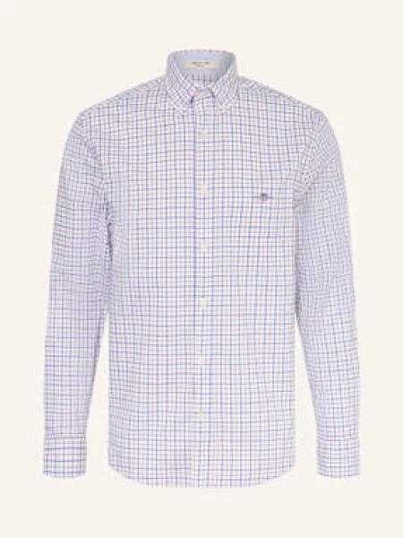 Gant Košile Regular Fit béžová / modrá bílá