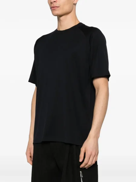 Къс тениска Zegna с кръгло деколте черно