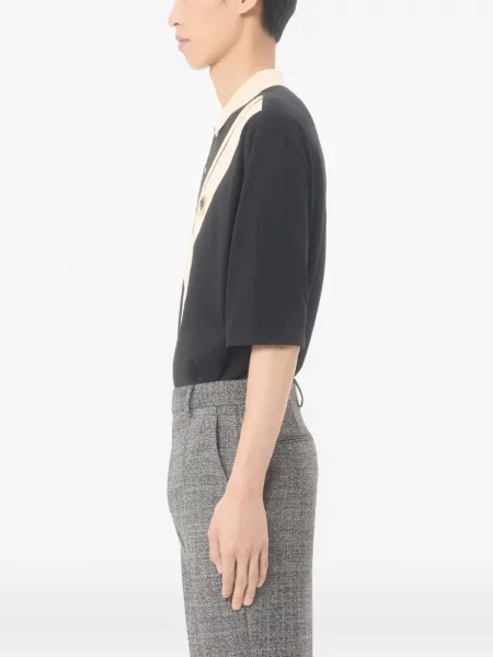 Polo Valentino Garavani cu broderie negru
