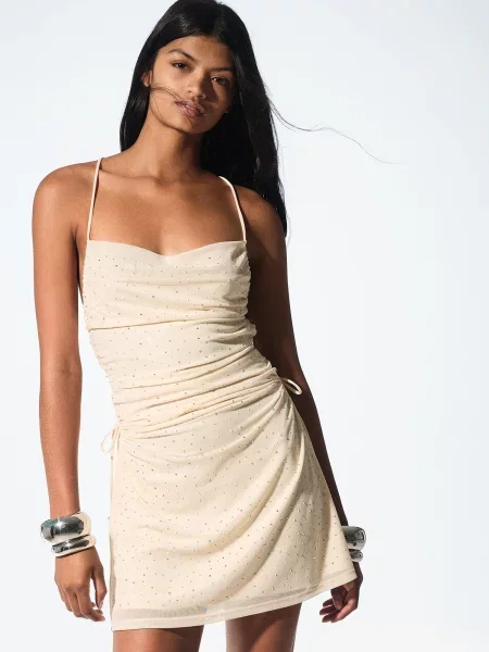 Bershka Rochie ecru