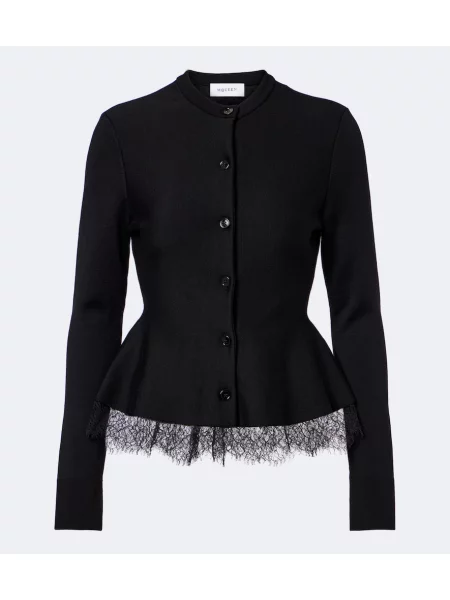 Cardigan Mcqueen din dantelă negru