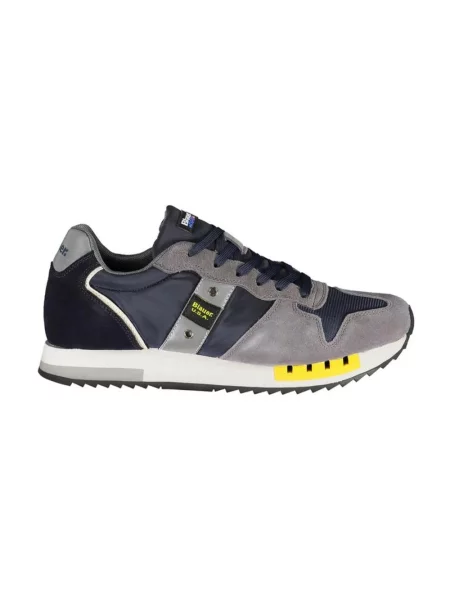 Trampki Blauer skórzane sznurowane czarne