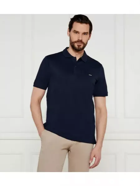 Calvin Klein Tenisz póló | stretch pique kék