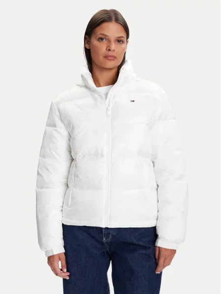 Zimní bunda Tommy Jeans bílá