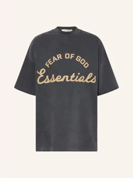 Essentials Fear Of God Mikina Oversize tmavě šedá béžová