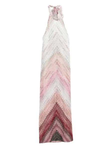 Rochie maxi Missoni de costum roz