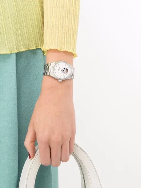 Laikrodžiai Frederique Constant su širdelėmis sidabrinė