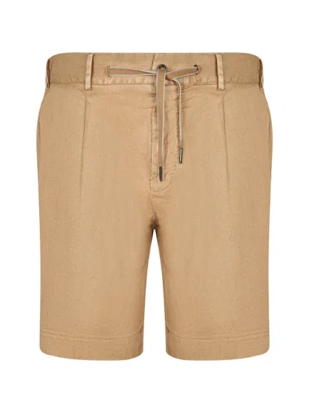 Pantaloni scurți Dell'oglio cu cordon maro