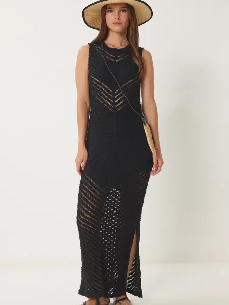 Happiness İstanbul Rochie tricotat negru