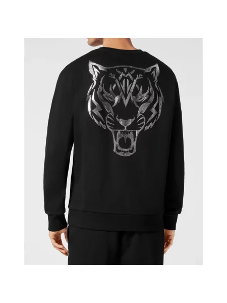 Bluza sportowa Plein Sport w tygrysie prążki czarna