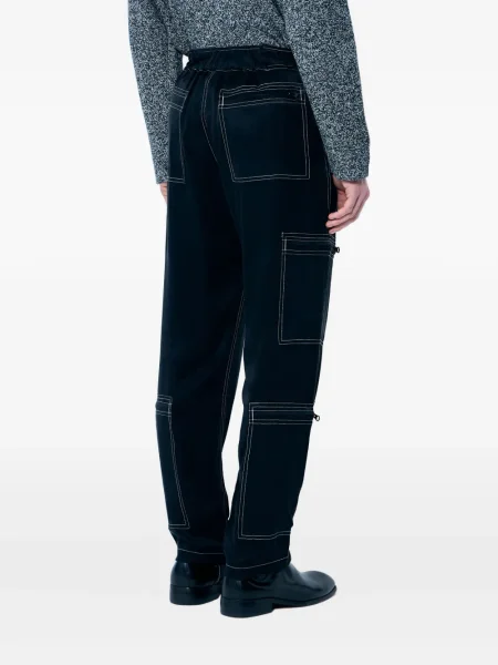 Pantaloni Nòmarythm Textile din satin negru