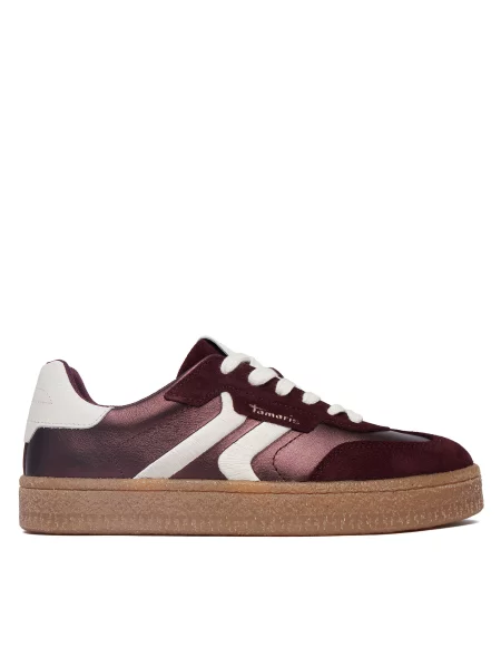 Sneakersy Tamaris Bordová biela