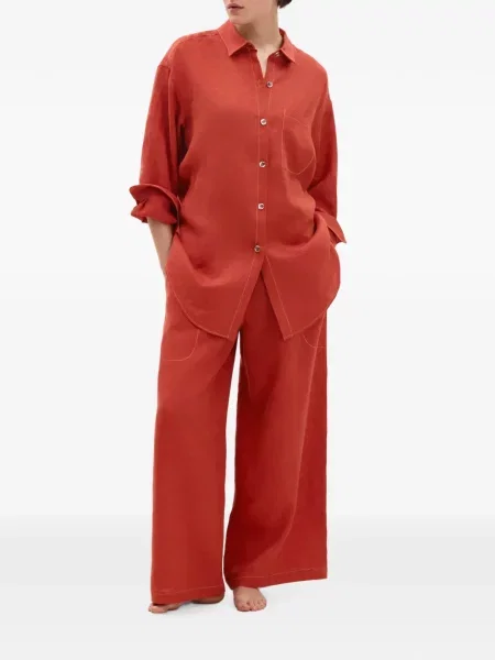 Pantaloni palazzo Eres roșu
